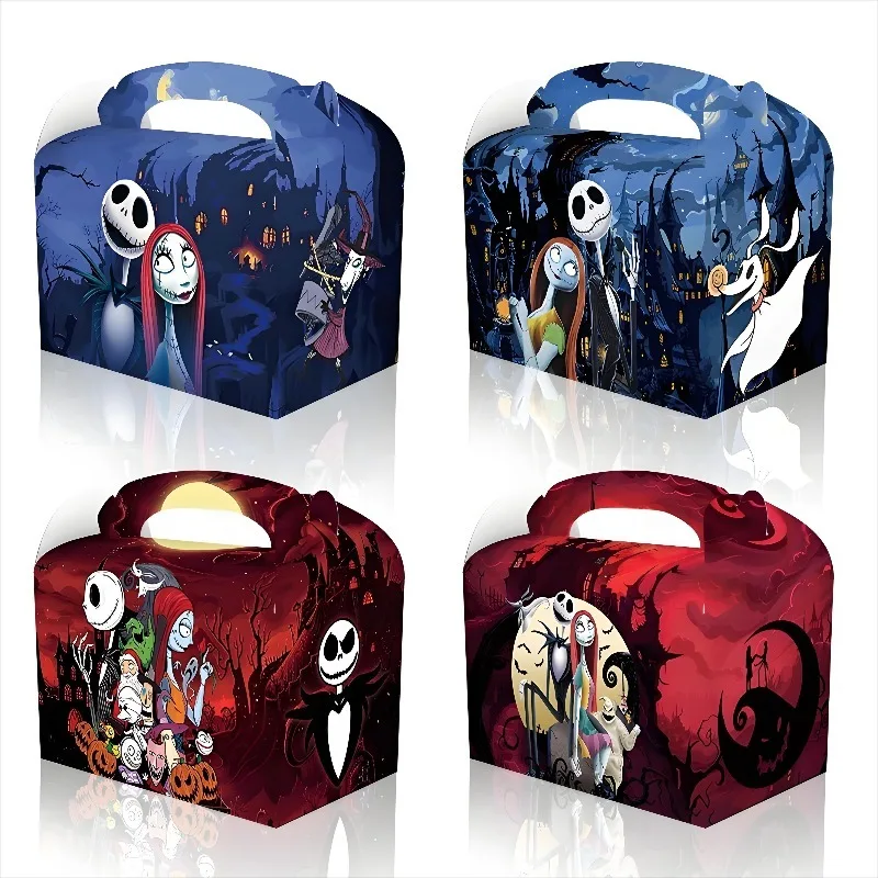 

The Nightmare Before Christmas Party Candy Gift Box Jack Halloween Horror Birthday Party Portable Handheld Paper Box Bag Kids