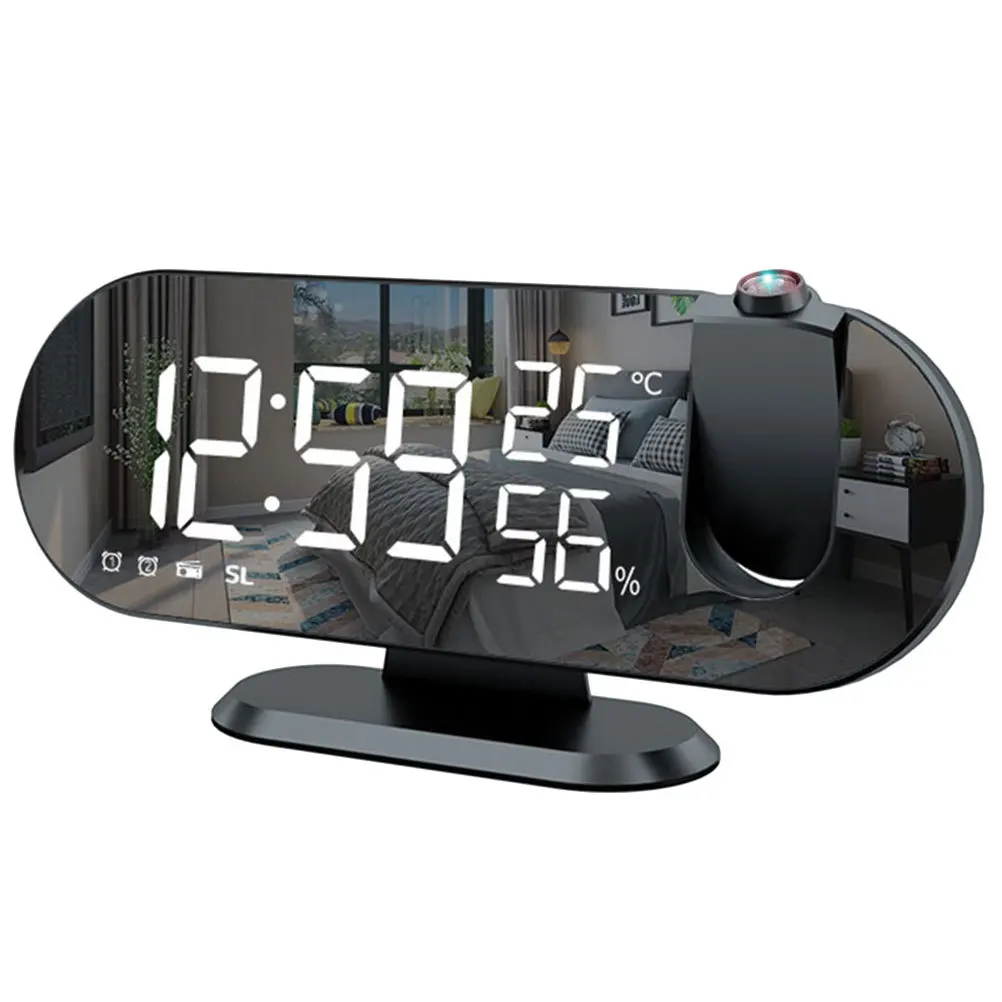 

Multifunctional Digital Alarm Clock LED Projection Clock Clear Display for Bedroom Living Room School Household