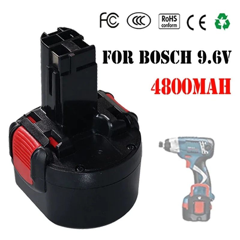 

For Bosch 9.6V 4800mAh Replace NI-CD Screwdriver Electric Tool Rechargeable Battery Model PSR 960 BH984 BAT048 BAT119