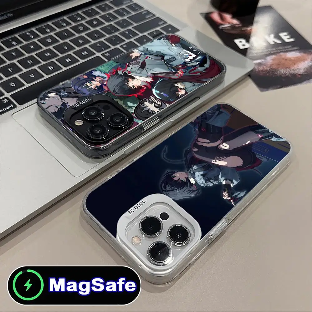 

Чехол для телефона Zenless Zone Zero Jane Doe для iPhone 16, 15, 14, 13, 12, 11 Pro Max Plus, полупрозрачный цветной защитный роскошный чехол MagSafe
