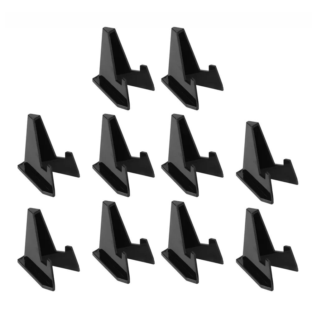 10PCS Acrylic Commemorative Coin Display Stand Black Triangle Display Stand Plate Storage Rack Home Supplies Decoration