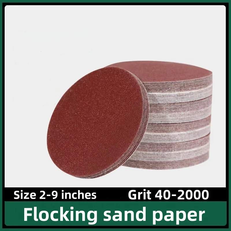 2 3 4 5 7 9 Inch 100 125mm Round Sandpaper Sanding Discs Hook And Loop Grit 40-2000 Orbital Sander Pad For Polishing Wood Metal