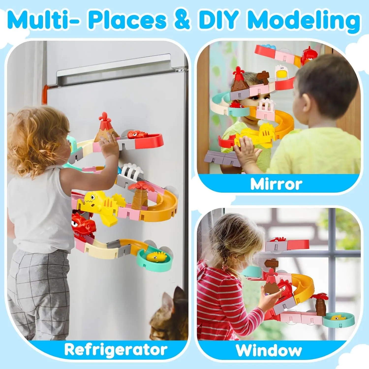 Bath Toys for Kids DIY Building Water Slide Tracks BaBy Bath Toys Spray Water Toys for Kids Outside Pool Bathtub Toys for Kids