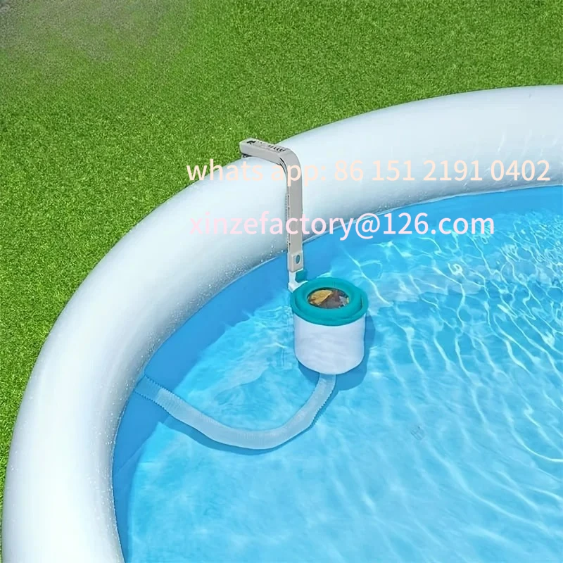 Customizable Bestway 58233 800 GPH Above Ground Swimming Pool Surface Skimmer Debris Cleaner with Quick Install and Height Adjus