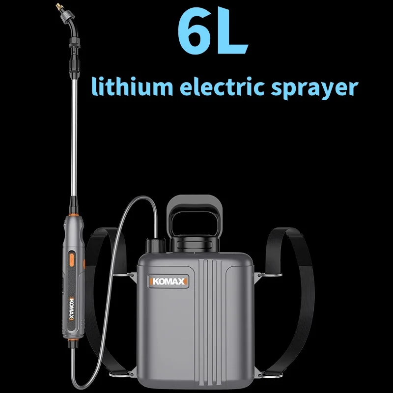 Battery Electric Powered Sprayer 6L (1.59 Gallon) Portable Fogger with 3 Nozzles Adjustable Shoulder Strap for Lawn, Garden