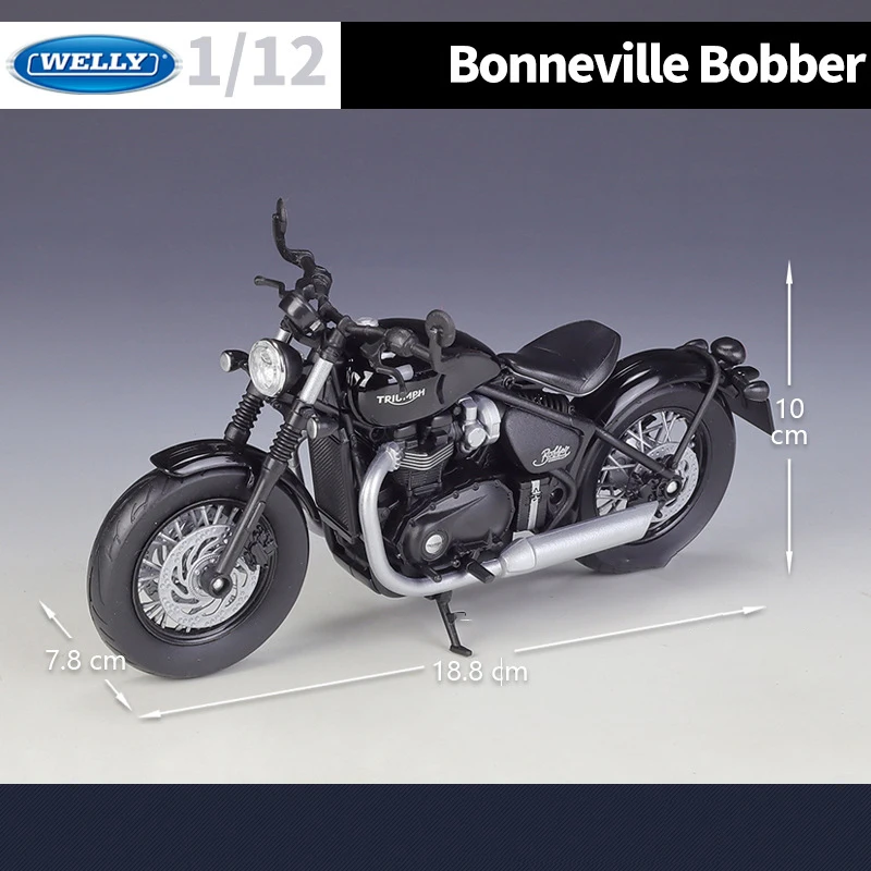 WELLY 1:12 Triumph Bonneville Bobber Alloy Motorcycle Diecast Metal Street Sports Model motocykla Zabawka Symulacja Kolekcja Prezent