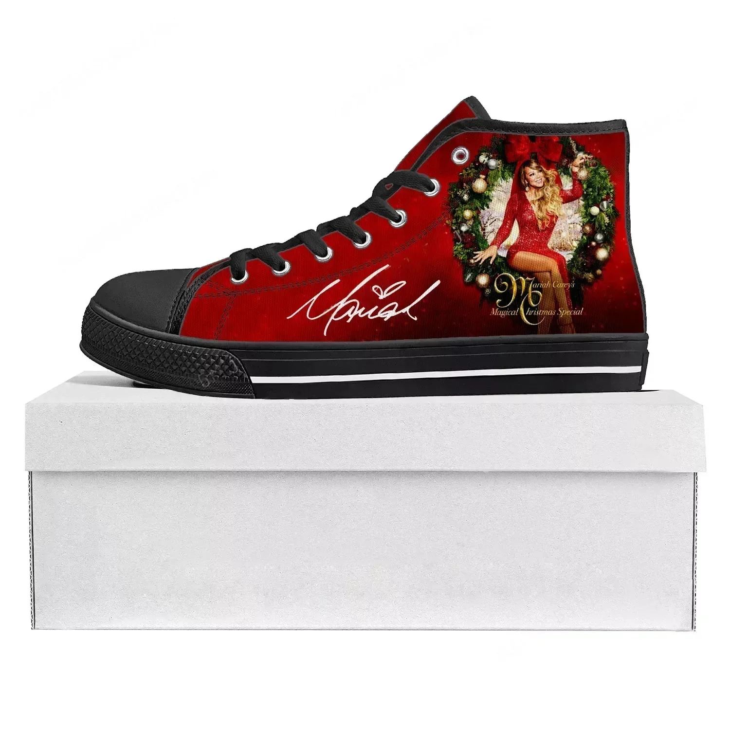 

Mariah Carey High Top High Quality Sneakers Mens Womens Teenager Canvas Customized Sneaker Casual Couple Shoes Custom Shoe