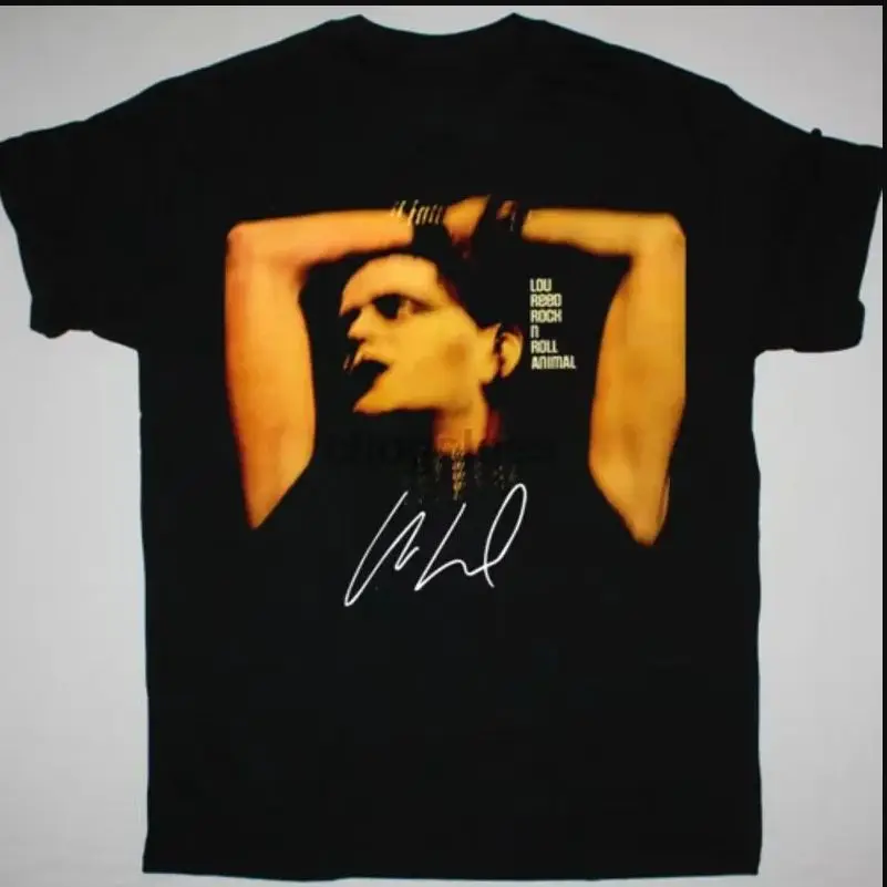 

New Arrival fashion heavyweight Hot Sale vintage Summer Inspired Lou Reed Rock n Roll Animal Signature T Shirt S to 5XL Fans