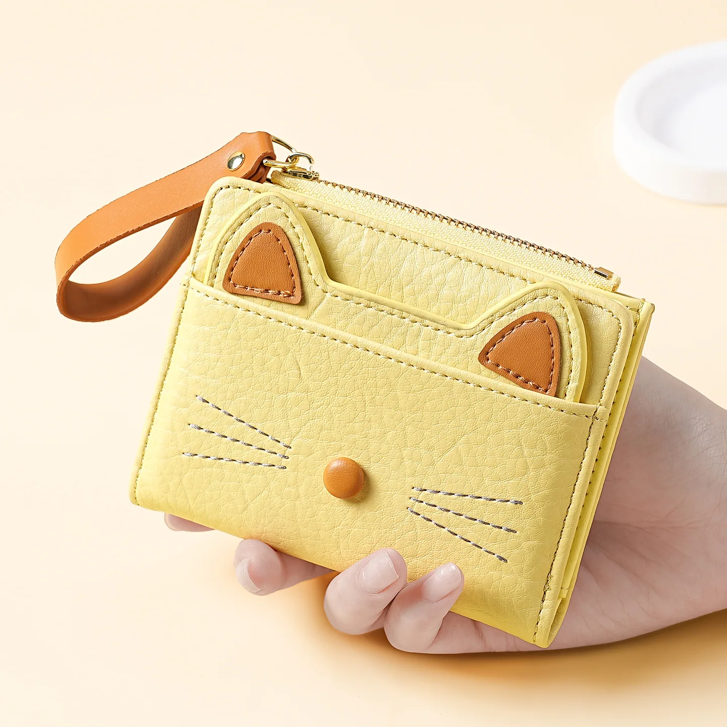 Cat Original New Women Wallet Short Fashion Design Zipper Multi Card Holder ID Coin Purse Handbag