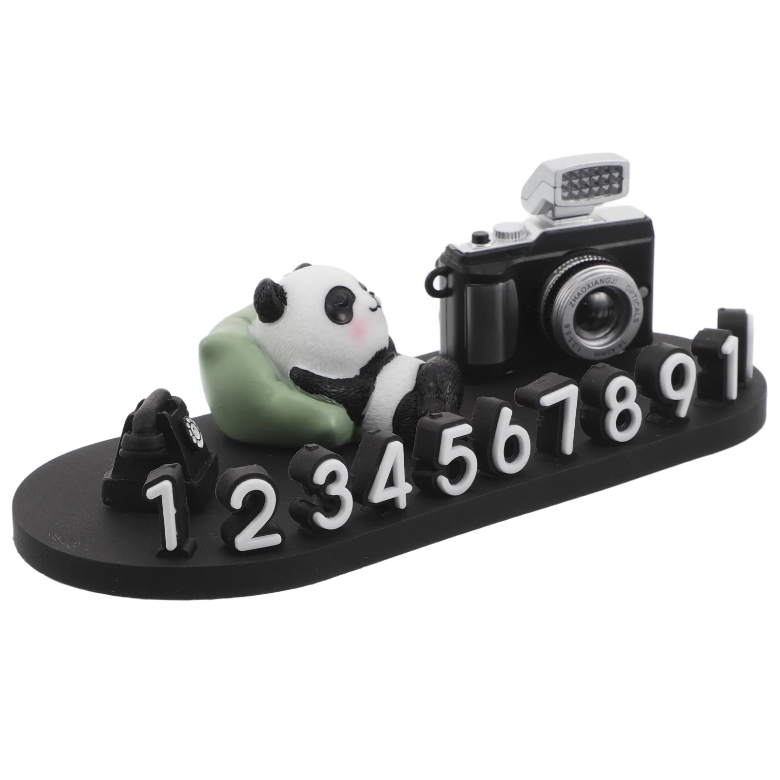

Cute Car Phone Temporary Dashboard Display Plastic Internal Decorations Adorable Panda Design Enhanced Safety For
