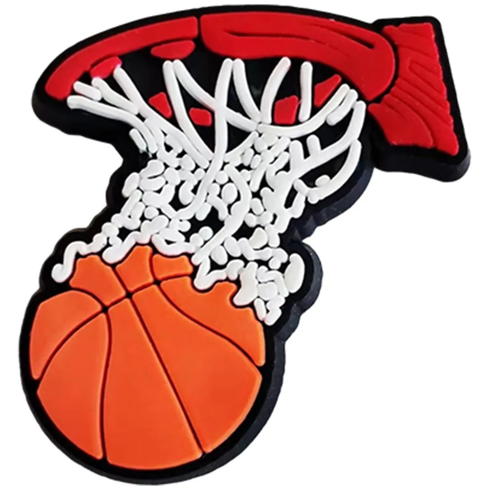 Basketball PVC Schuhschnalle Herz Krone Designer Schuhe Charms Zubehör Clogs Dekorationen Clips Unisex Geschenkbevorzugung – Detail 9