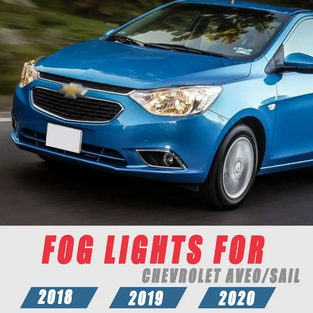 Front Bumper Fog Lamp Upgrade Kit FOR Chevrolet Aveo SAIL 2018 2019 2020 Version Additional Foglight Set Switch + Wiring