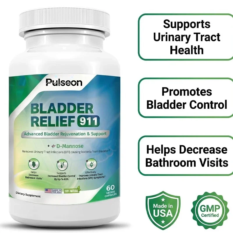 Bladder Support Supplement, Containing D-mannose, Cranberry, Hibiscus Flowers, and Dandelion Roots, 60 Vegetable Capsules