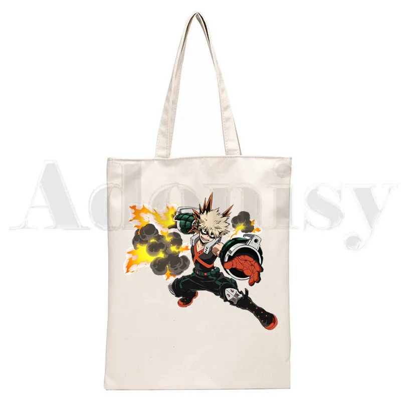 Anime mein Boku kein Held Akademie Katsuki Bakugou Handtaschen Umhängetaschen lässig einkaufen Mädchen Handtasche Frauen elegante Segeltuch tasche