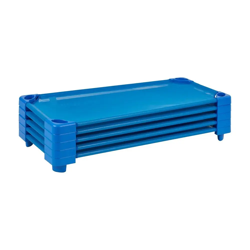 

Stackable Kiddie Cot, Assembled, Stand Size, Classroom urniture, Blue, 5-Pack