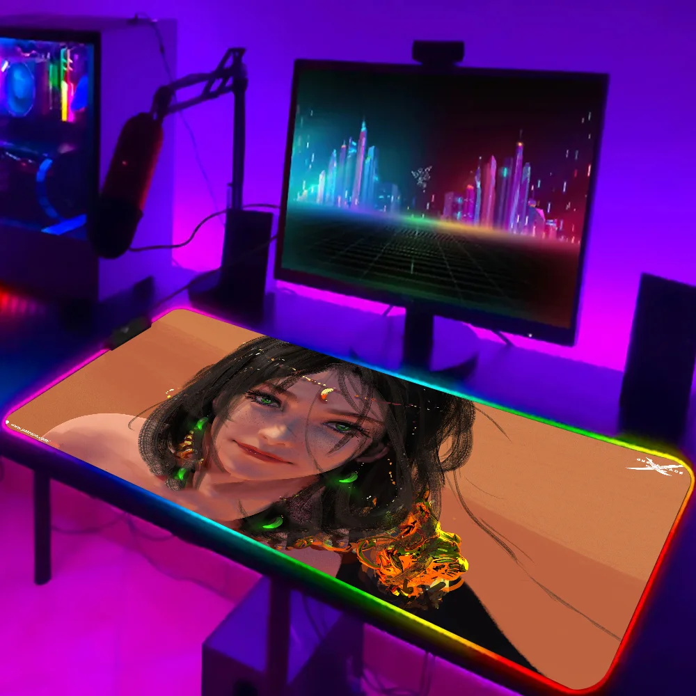 ghost blade Mousepad Rgb mouse pad 900x400 led mats portable lighting kawaii carpet xxl aesthetic carpet backlight table mat