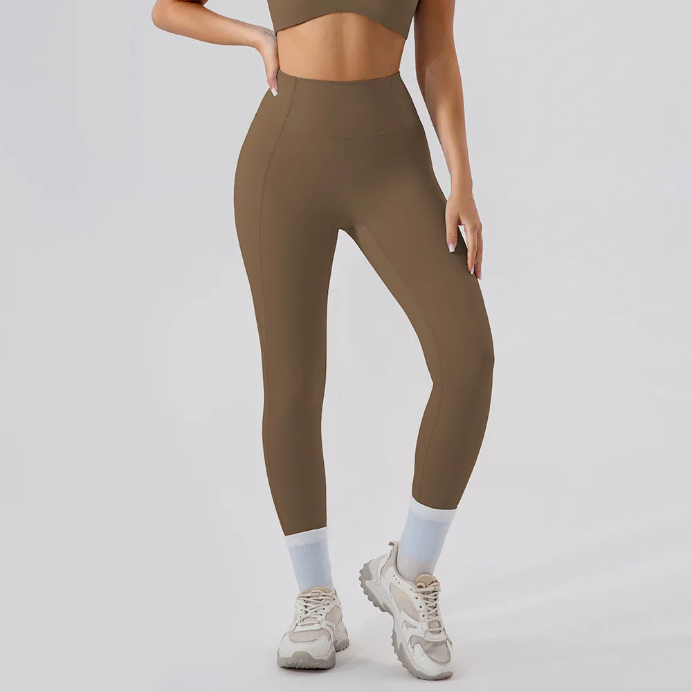 

Maxdutti High Waisted Tight Fitting Hip Lifting Yoga Pants Sports Pants Pilates Running Quick Drying Outerwear Fitness Pants