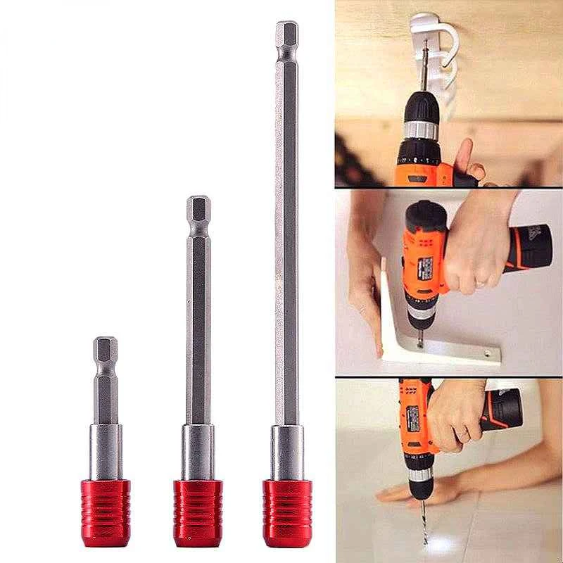 

3Pcs 1/4 Hex Shank Tools Holder Tool Drill Bits Set 60mm 100mm 150mm Magnetic Screwdriver Extension Bit Quick Release