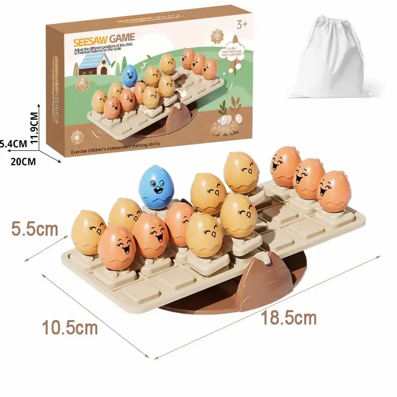 Bonito ovo equilíbrio jogo de tabuleiro gangorra equilíbrio folga intelectual criança educação brinquedo matemática lógica pensamento desafio estratégia brinquedos