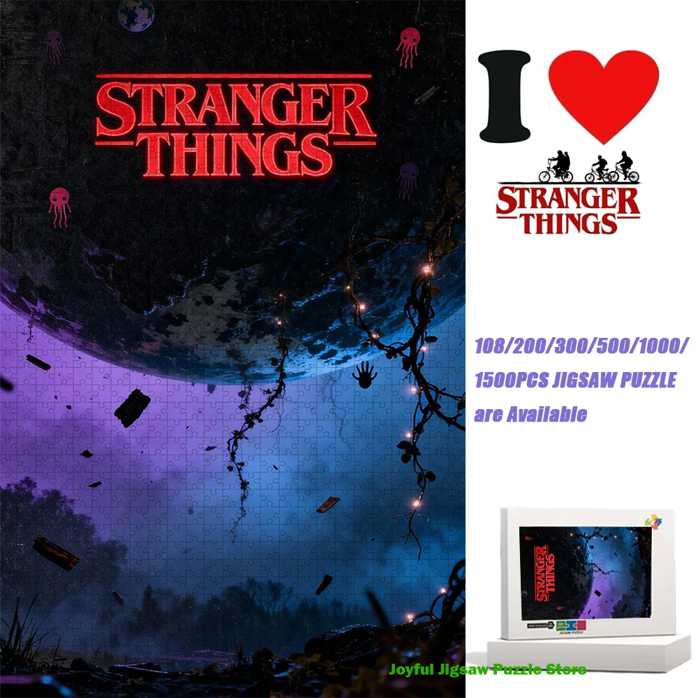 

Stranger Things Jigsaw Puzzle 108/200/300/500/1000/1500 Pieces Decompression Toy Educational Game Gift Perfect Gift Puzzles