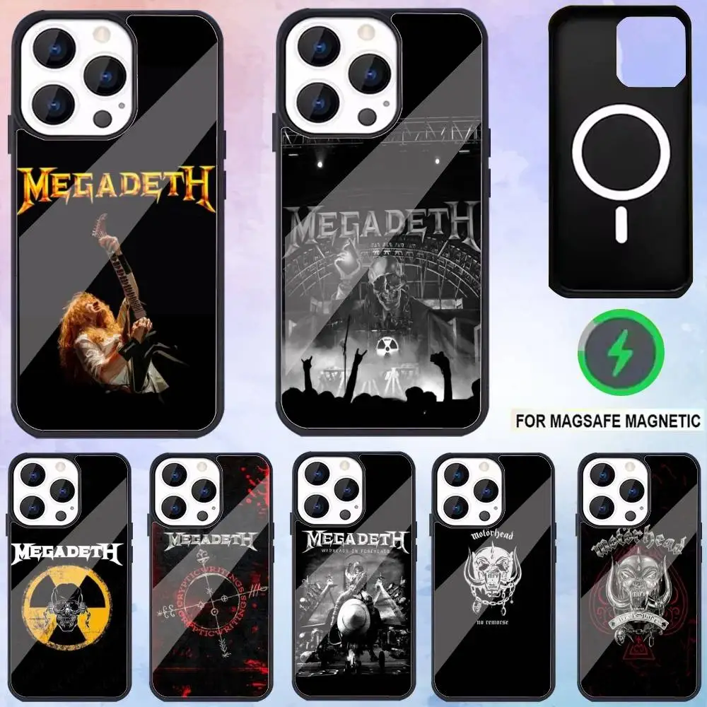 

R-Rock Band M-Megadeth Phone Case For iPhone17,16,15,14,13,12,11 Plus,Pro Max Magnetic Magsafe Wireless Charging