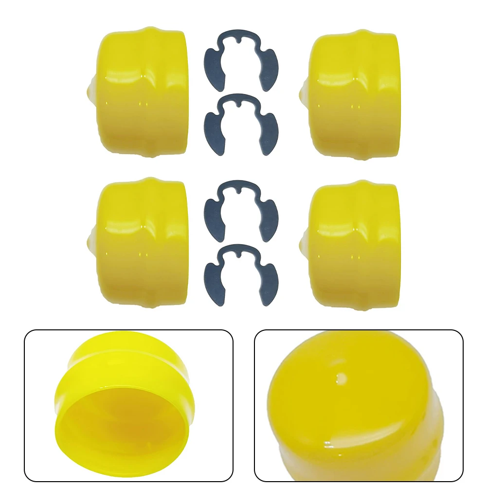 Bearing Cover Axle Cap Lawn Mowers M143338/R27434 Garden Replacement Tool Ring Clip Trimmer 4 Snap Ring Kit 4pcs