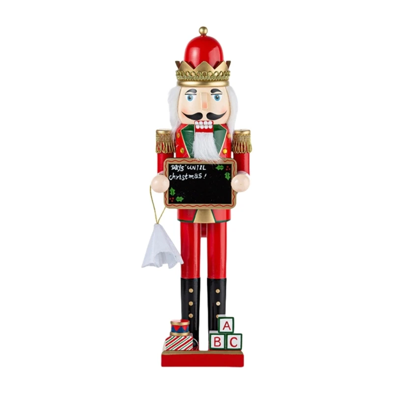 

Decorative 38cm Nutcrackers Figurine for Office Sculpture with Intricate Craftsmanships Desktop Accessories