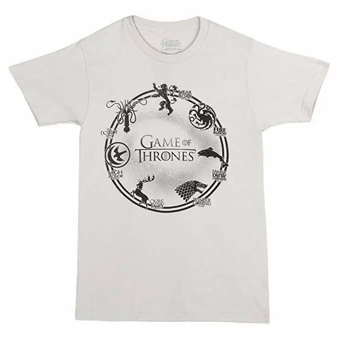 SEVEN HOUSES CIRCLE SIGILS RING Tees Cotton Luxury brand vintage oversized