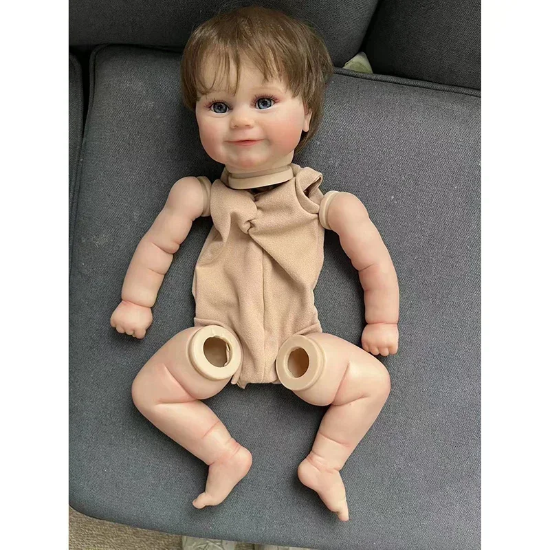 Kit bambola rinata da 19 pollici Neonato Maddie Parti di bambola rinata smontate con corpo e occhi Kit Muñecas in pelle dipinta in 3D Reborn