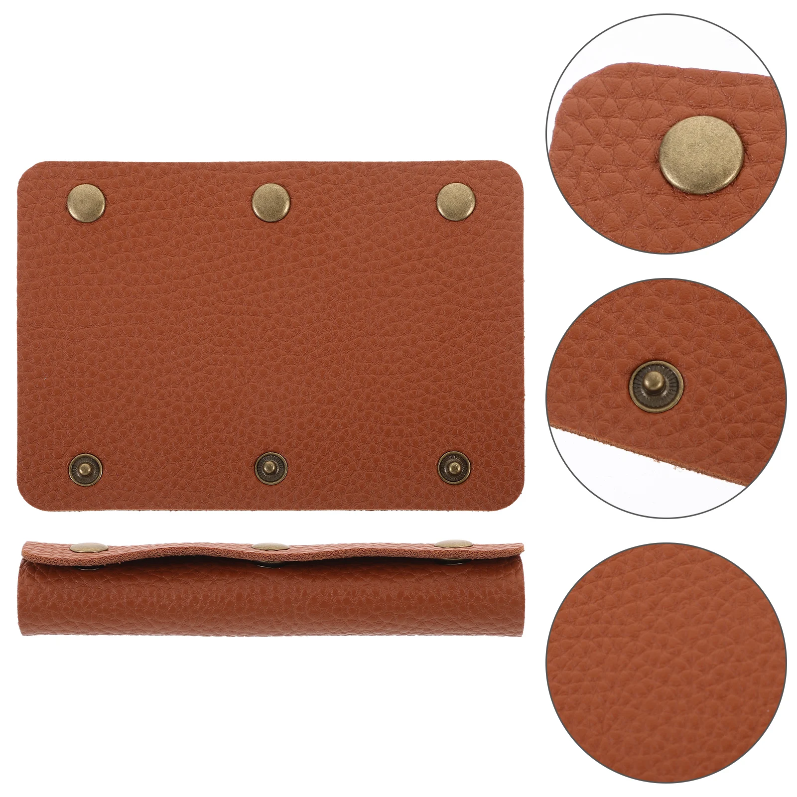 

2PCS Anti-length Handguard PU Handle Wrap for Bags Luggage Comfortable Elastic Travel Accessories Brown Color