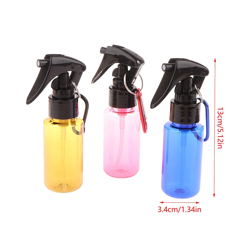 Portable Refillable Container Makeup Moisture Atomizer Travel Accessories 60ML Plastic Spray Bottle Trigger Spray With Hook