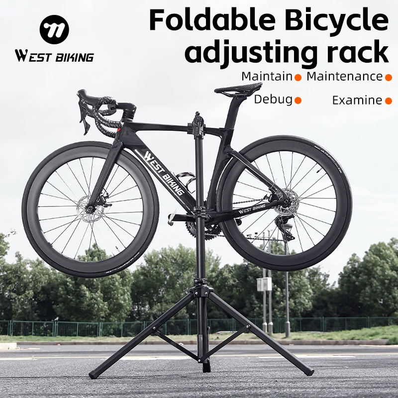 

WEST BIKING Foldable Bike Repair Stand MTB Road Bike Repair Workstand Mountain Road Repair Workstand Bike Maintenance Tools