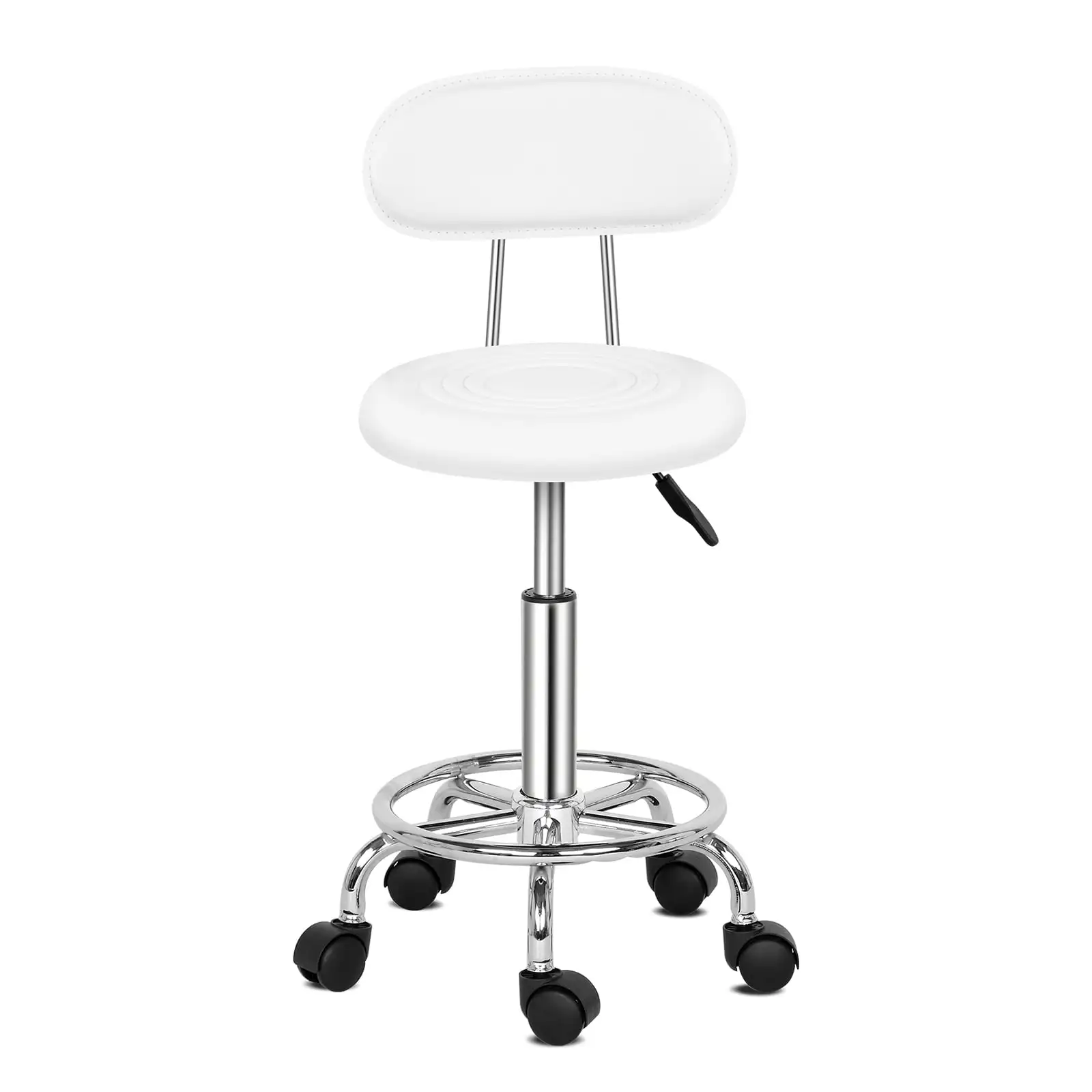 

Ktaxon Swivel Salon Stool Chair with Backrest, Adjustable Hydraulic Rolling Stool Work Salon Drafting Swivel Task Chair