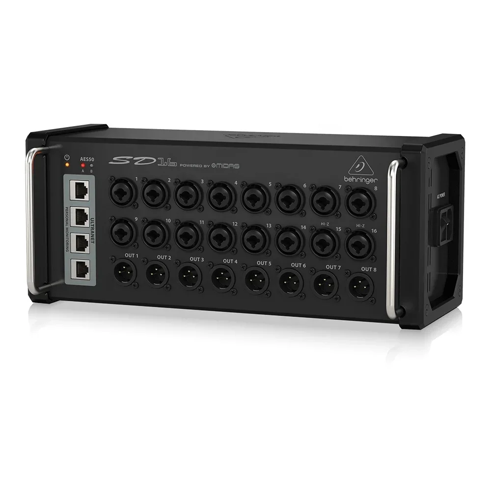 

Цифровой сценический блок Behringer SD16 с 16 входами и 8 выходами, 4-портовым подключением для цифрового микшера P-16M