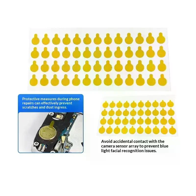 28/40/80/100pcs Protective Camera Sticker Dust Stickers High Temperature Tape For Phone Infrared Dot Matrix Protect Tool 7/12mm