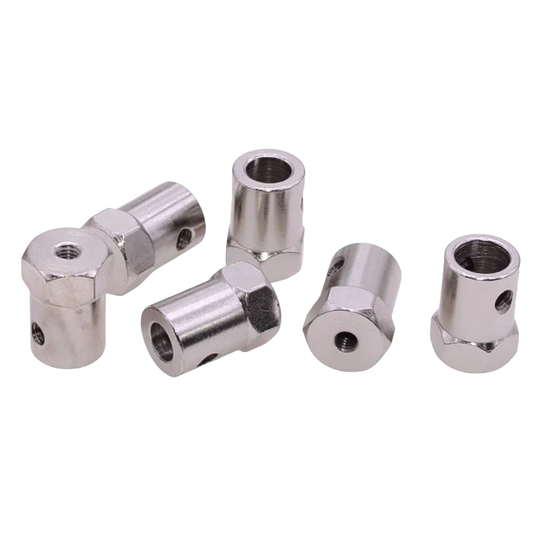 Hexagonal Shaft Coupling Connector, DC Reduction Motor Connecting Rod, Smart Car Tire Transmission Adapter