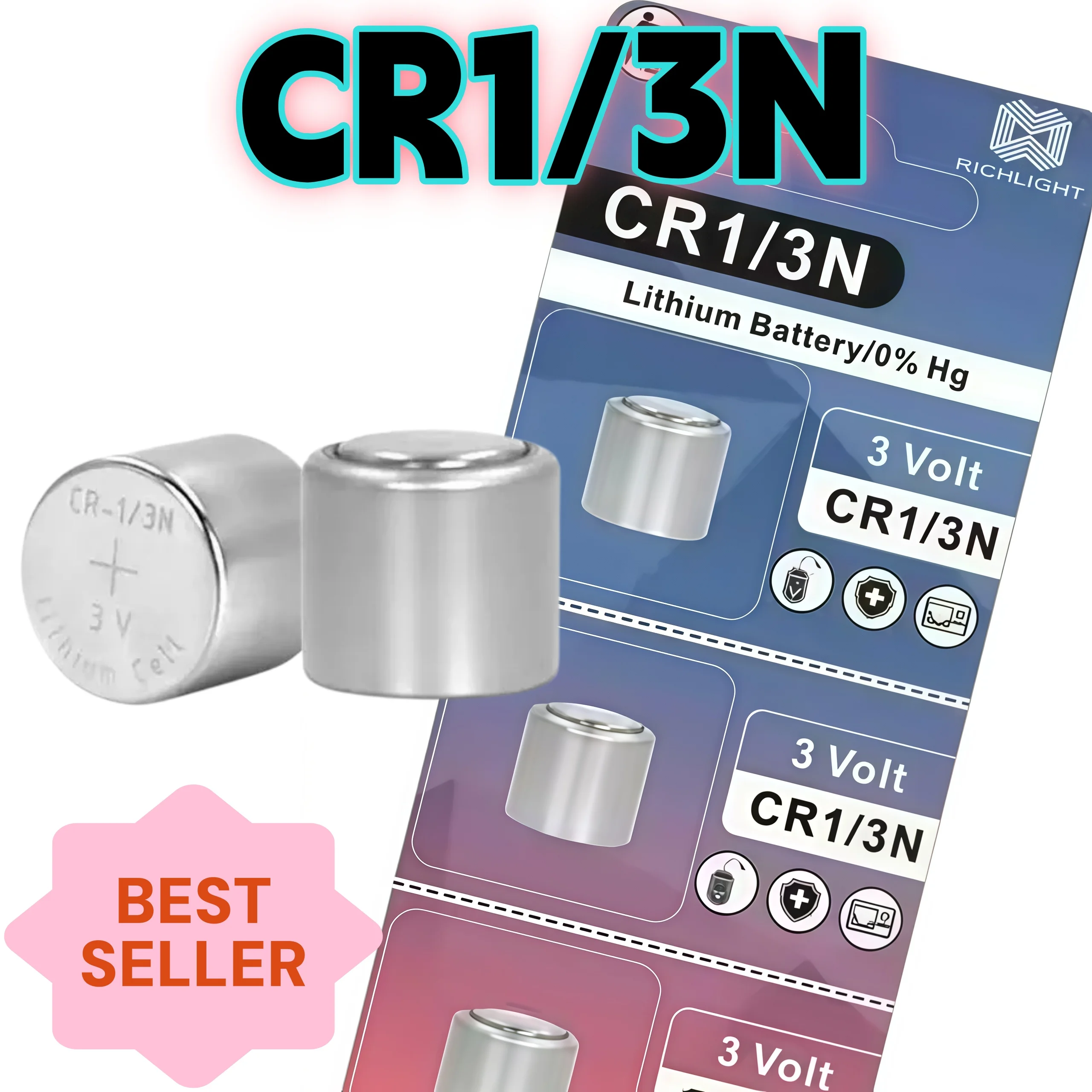 

Литиевая батарея CR1/3N 3V 170 мАч — аналог DL-1/3N / CR-1/3N / CR13N — для камер Canon M6 M7, лазерных целеуказателей, ошейников для собак