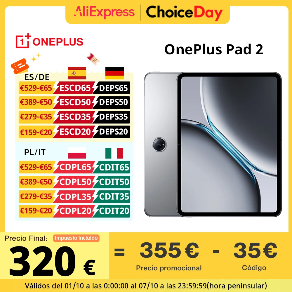 Global Version OnePlus Pad 2 Snapdragon 8 Gen 3 Chipset 3K 12.1 Inch Display 9510mAh Battery 67W SUPERVOOC 13MP Rear Camera