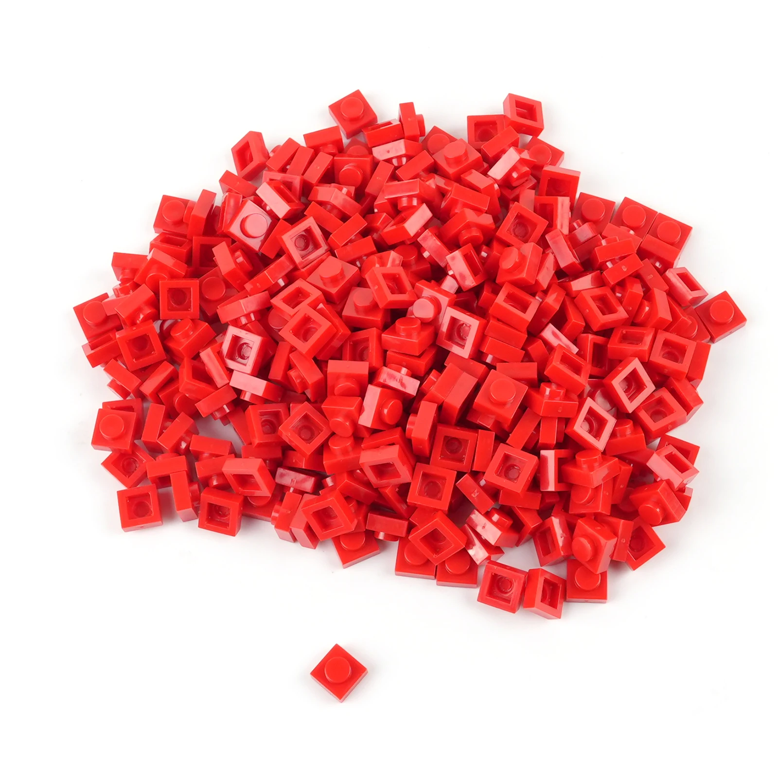 730개 소형 입자 블록 다양한 부품 벌크 세트 빨간색 11가지 크기 DIY 창의적 모델 STEM 교육용 장난감