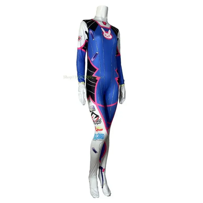 2025 NewOverwatch OW Game Anime D.VA Cosplay Costume Jumpsuit Women Sexy Hana Song dva Plugsuits Zentai Bodysuit Adul AA