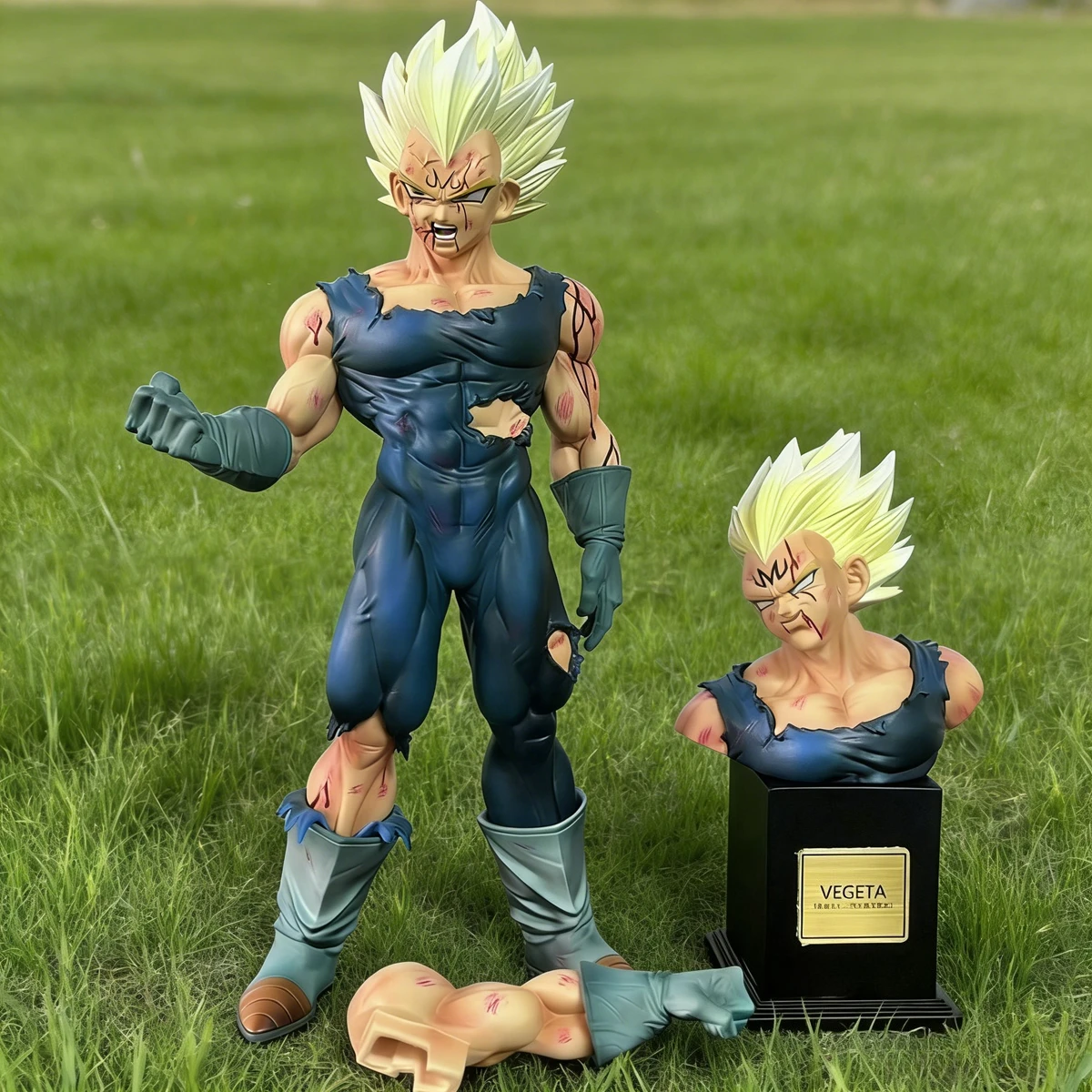

Vf Statue Anime Dragon Ball Z Vegeta Figure, Replaceable Head Sculpture, Majin Vegeta Articulated Figure, 28cm/11.02 inches