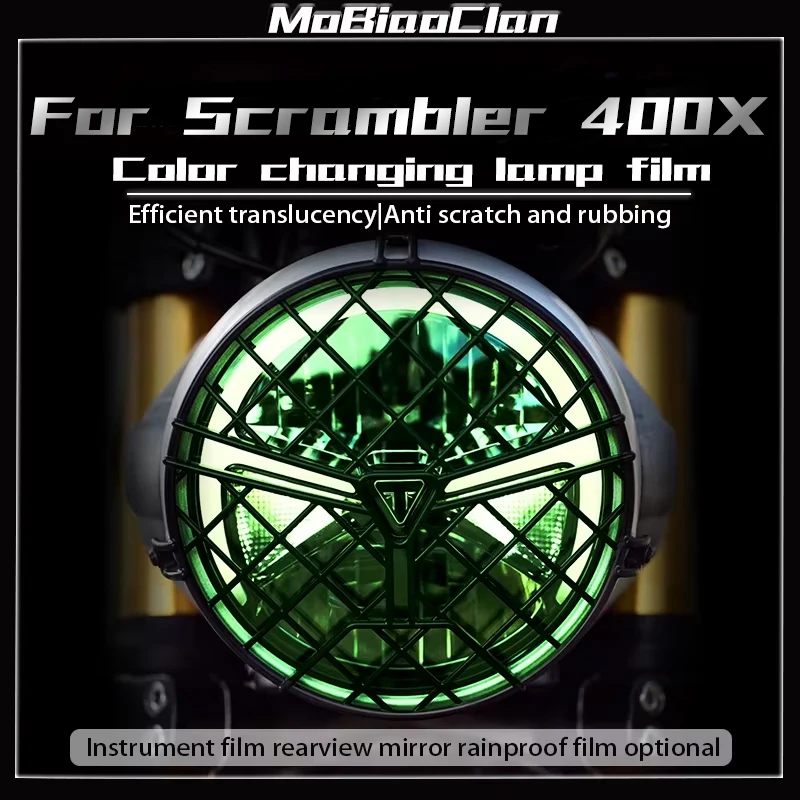 

For Triumph Scrambler 400X SCRAMBLER 400 X 2024 Motorcycle Headlights Taillights Instrument Film Rearview Mirror Film Sticker