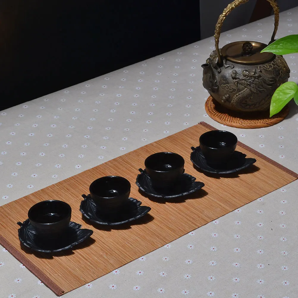 

Cast Iron Teacup Retro Chinese Tea Cups Smooth Inner Not Rust Traditional Teaware Office Glassware Kitchen Bar