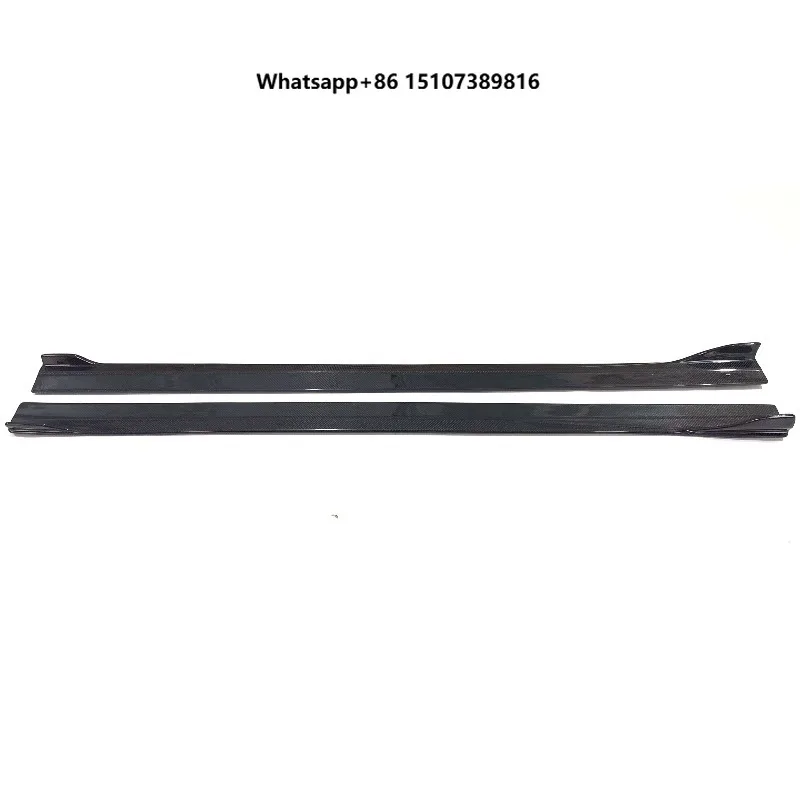 F Style High Quality Carbon Fiber Polished Finish Side Skirt Extensions -A-Class W177 CLA-Class W118 Car Body Kits
