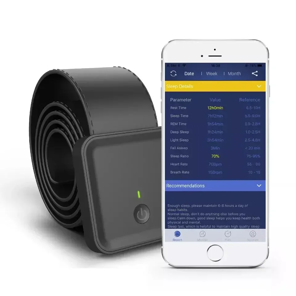 Hot Super Sensitive Sleep Supervise Under Bedsheet Sensor Elderly Supervising Devices Ble Health Supervise No-Wearable Belt fast