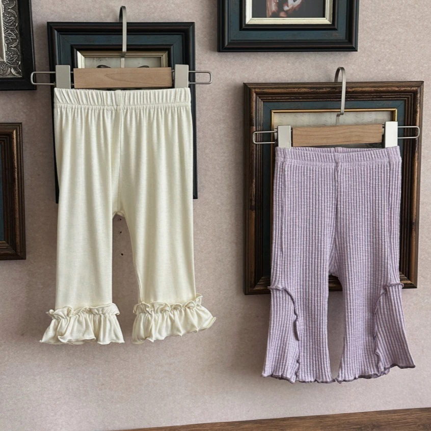Girls Pants 2026 Spring and Summer New Children's Clothing Korean Girl Baby Cute Foreign Style Slim Splicing Speaker Leggings