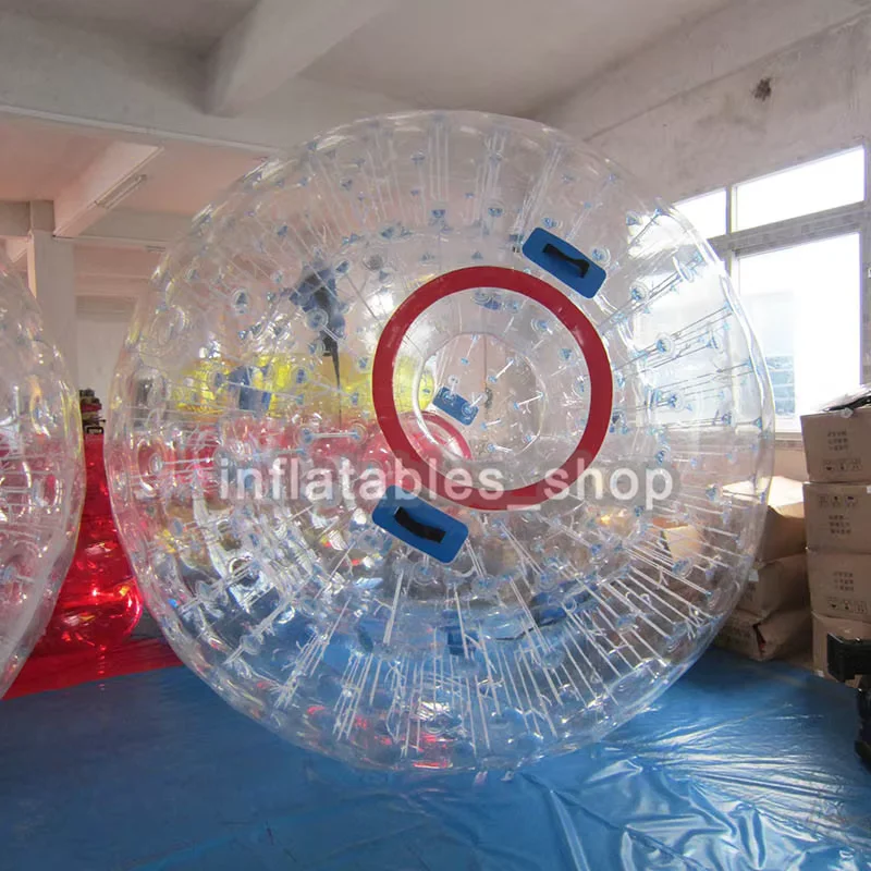 Giant Transparent Adult Inflatable Zorb Ball / Body Zorb Ball For Outdoor Grass Game 2.5m Diameter