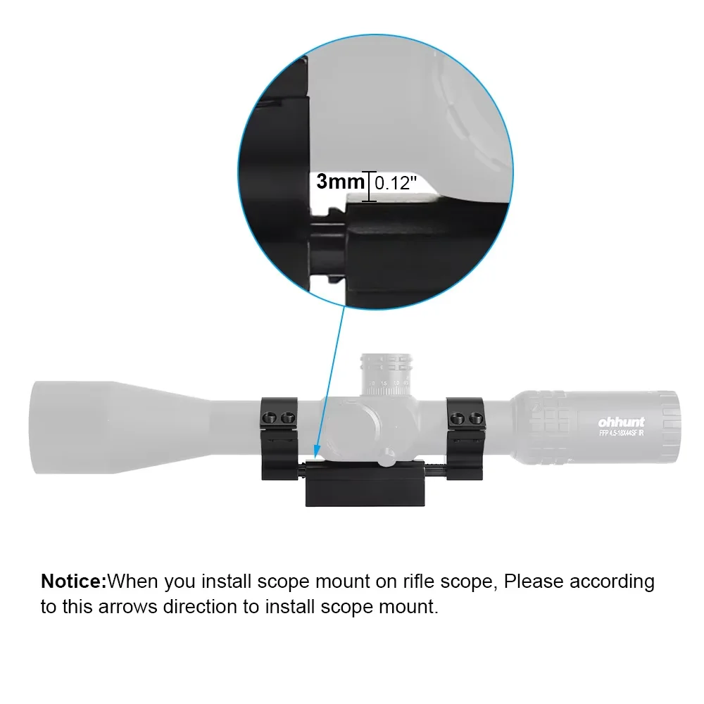 2Pair Scope Mounts for 11mm 20mm Picatinny Rail Scope Tube Dia 25.4mm 30mm Ring Mounting for Riflescope Flashlight Accessories