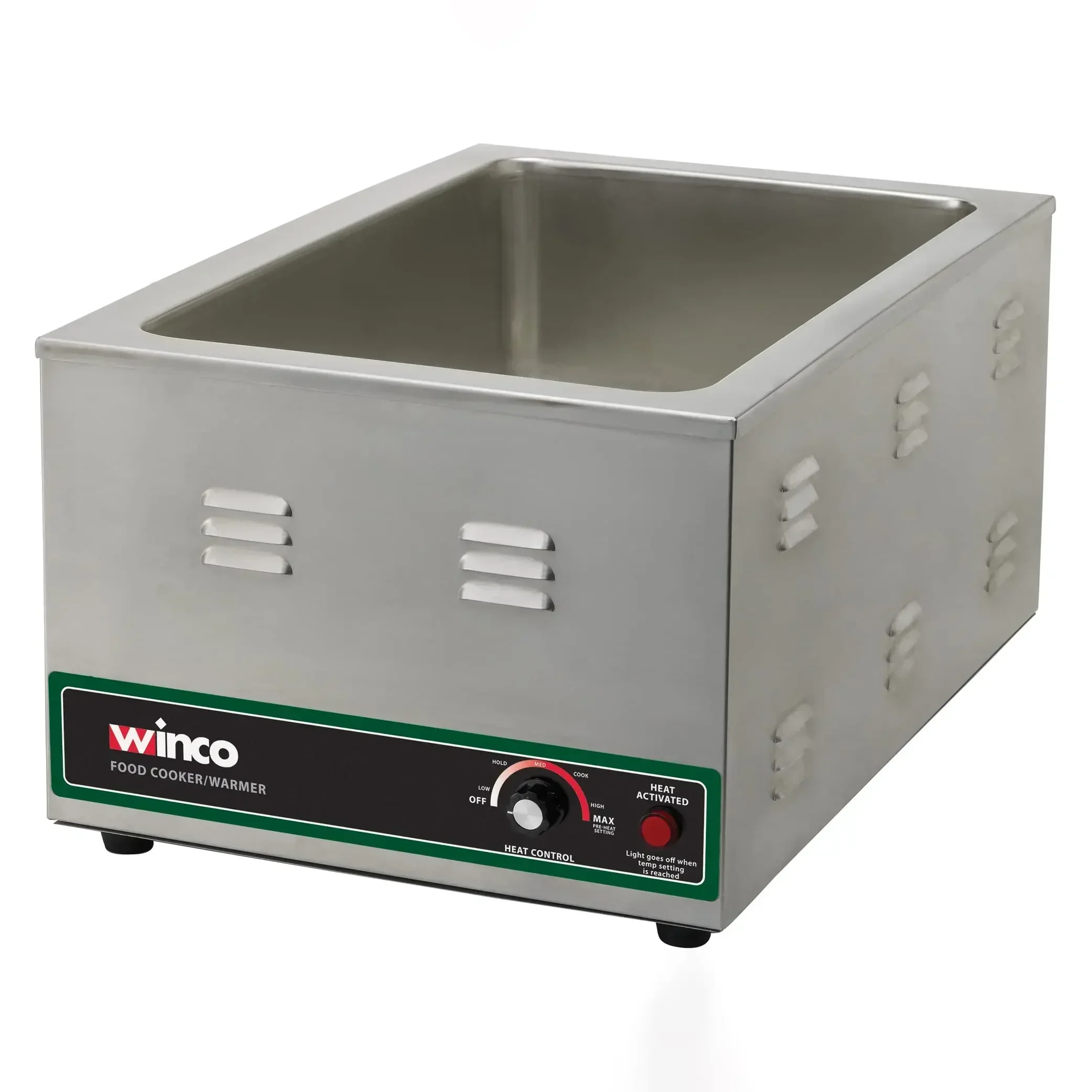 

Winco FW-S600 электрическая кухонная плита/подогреватель, 1500 Вт, нержавеющая сталь, средняя