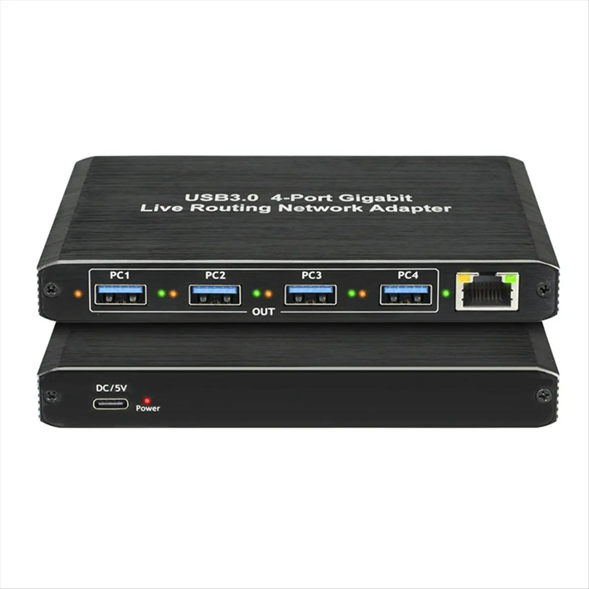 A85P USB3.0 Gigabit Network Adapter Plug and Play Driver-Free 4-Port Gigabit RJ45,for Computers, Live Streaming Equipment